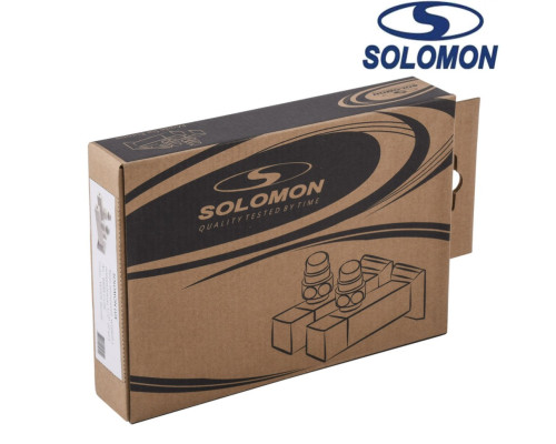 Набір кутовий кран напівоборотний з американкою Solomon LUX 1/2″ CUBE WHITE 8888 1 уп, Польща (під замовлення)