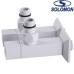 Набір кутовий кран напівоборотний з американкою Solomon LUX 1/2″ CUBE WHITE 8888 1 уп, Польща (під замовлення)