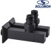Набір кутовий кран напівоборотний з американкою Solomon LUX 1/2″ CUBE BLACK 8888 1 уп, Польща (під замовлення)
