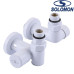 Набір кранів вентильний кутовий з американкою Solomon LUX 1/2″ WHITE 7777 TEN, Польща (на замовлення)