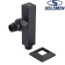 Набір кутовий кран напівоборотний з американкою Solomon LUX 1/2″ CUBE BLACK 8888 1 уп, Польща (під замовлення)