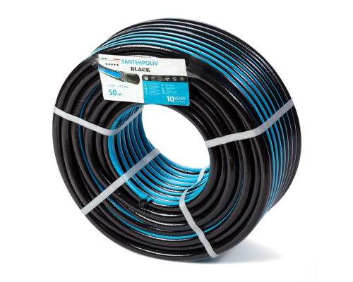 Шланг для полива Santehpoliv Black 1/2", 50м (3 слойный), Winmix Польша