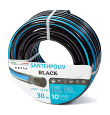 Шланг для полива Santehpoliv Black 5/8", 30м (3 слойный), Winmix Польша