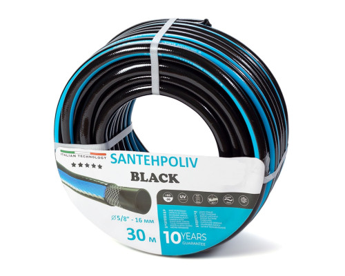 Шланг для полива Santehpoliv Black 5/8", 30м (3 слойный), Winmix Польша