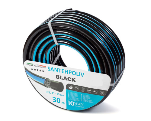 Шланг для полива Santehpoliv Black 3/4", 30м (3 слойный), Winmix Польша