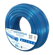 Шланг для поливу Santehpoliv SILICON BLUE 1/2", 20м (3 шаровий), Winmix Польща