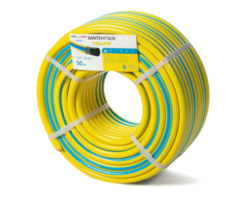 Шланг для полива Santehpoliv Yellow 1/2", 50м (3 слойный), Winmix Польша