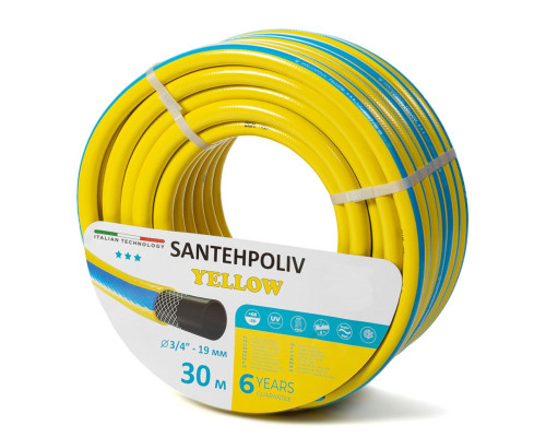 Шланг для полива Santehpoliv Yellow 3/4", 30м (3 слойный), Winmix Польша