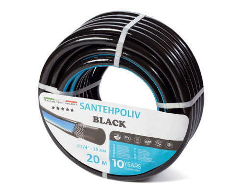 Шланг для полива Santehpoliv Black 3/4", 20м (3 слойный), Winmix Польша