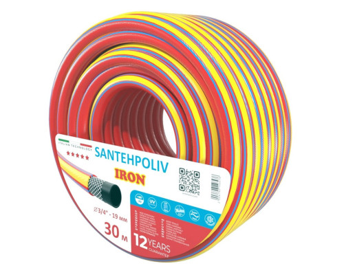 Шланг для поливу Santehpoliv IRON 3/4", 30м (3 шаровий), Winmix Польща