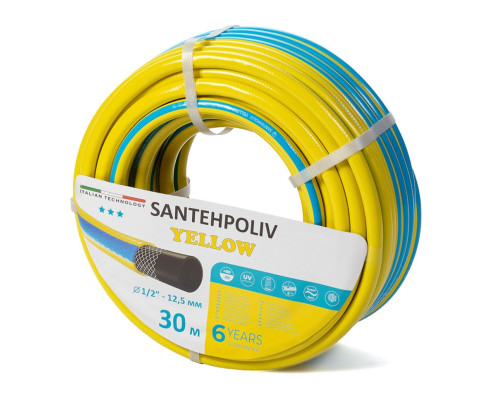 Шланг для полива Santehpoliv Yellow 1/2", 30м (3 слойный), Winmix Польша