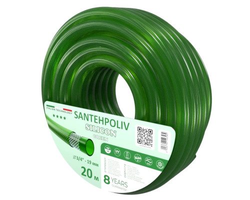 Шланг для поливу Santehpoliv SILICON GREEN 3/4