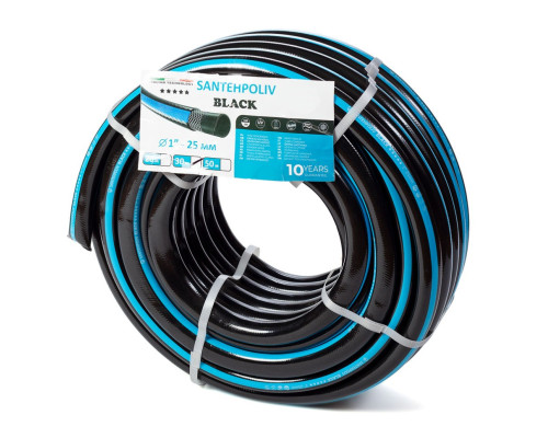 Шланг для полива Santehpoliv Black 1", 30м (3 слойный), Winmix Польша