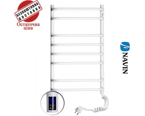Сушка для рушників Електро Navin Симфонія 48*80 Sensor таймер, Білий, Правий (вуглецева сталь) Україна