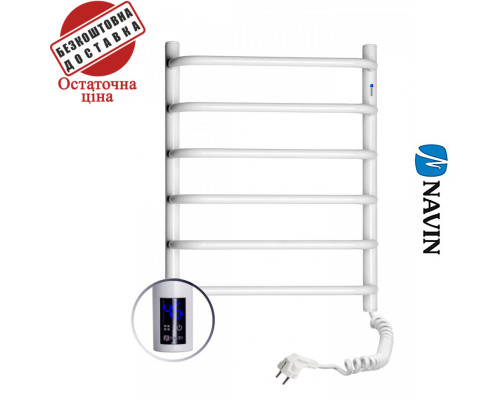 Сушка для рушників Електро Navin Симфонія 48*60 Sensor таймер, Білий, Правий (вуглецева сталь) Україна