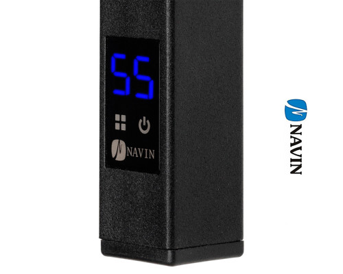 Сушка для рушників Електро Navin Largo 50*80 Sensor, таймер чорний муар, Правий (вуглецева сталь) Україна