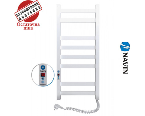 Сушка для рушників Електро Navin Авангард 36*80 Sensor, таймер Білий Правий (вуглецева сталь) Україна