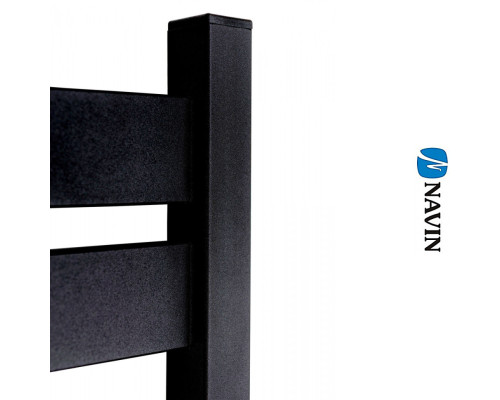 Сушка для рушників Електро Navin Largo 50*120 Sensor, таймер чорний муар, Лівий (вуглецева сталь) Україна