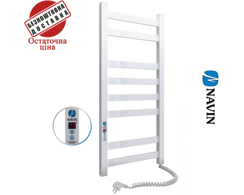 Сушка для рушників Електро Navin Авангард 36*80 Sensor, таймер Білий Правий (вуглецева сталь) Україна