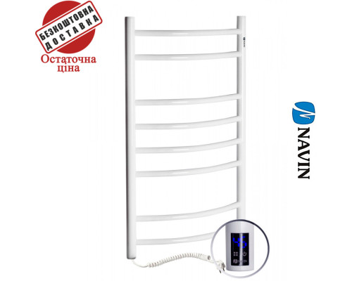 Сушка для рушників Електро Navin Камелія 48*80 Sensor, таймер Білий Лівий (вуглецева сталь) Україна