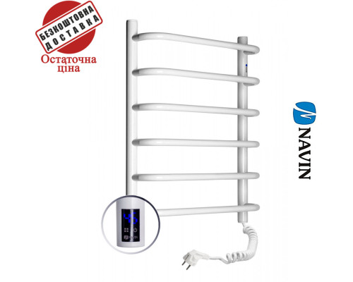 Сушка для рушників Електро Navin Симфонія 48*60 Sensor таймер, Білий, Правий (вуглецева сталь) Україна