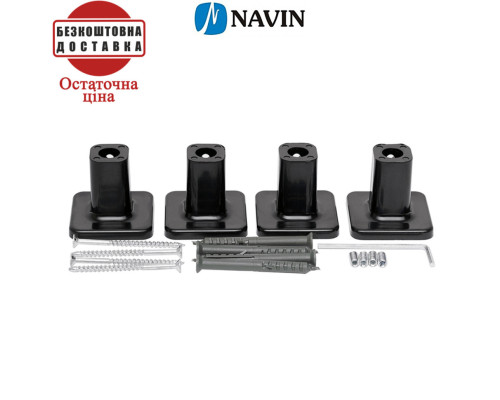 Сушка для рушників Електро Navin Ellipse 50*120 Sensor, таймер чорний муар, Лівий (вуглецева сталь)