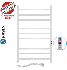 Сушка для рушників Електро Navin Класик Квадро 50*80 Sensor, таймер Білий, Лівий (вуглецева сталь) Україна