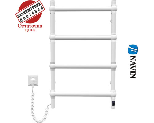 Сушка для рушників Електро Navin Retro 50*80 Sensor, таймер, Білий, Лівий (нерж.сталь) Україна