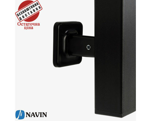 Сушка для рушників Електро Navin Ellipse 50*120 Sensor, таймер чорний муар, Лівий (вуглецева сталь)