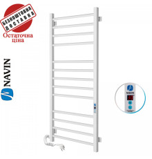 Сушка для рушників Електро Navin Класик Квадро 50*120 Sensor, таймер Білий, Лівий (вуглецева сталь) Україна