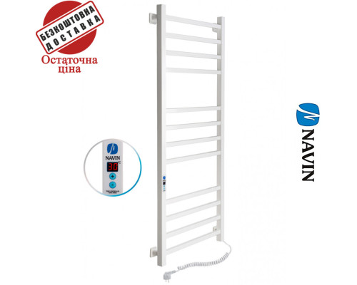 Сушка для рушників Електро Navin Loft 50*120 Sensor, таймер Білий, Правий (вуглецева сталь) Україна