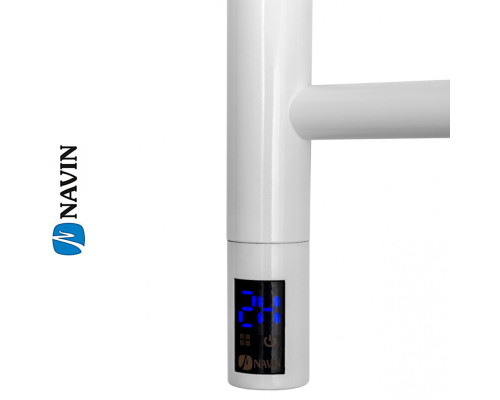 Сушка для рушників Електро Navin Пірует 48*80 Sensor таймер, поворотний Білий, Лівий (вуглецева сталь) Україна
