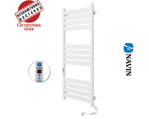 Сушка для рушників Електро Navin Largo 50*120 Sensor, таймер Білий, Правий (вуглецева сталь) Україна