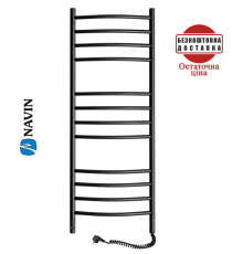 Сушка для рушників Електро Navin Камелія 48*100 Sensor, таймер чорний муар, Правий (вуглецева сталь) Україна
