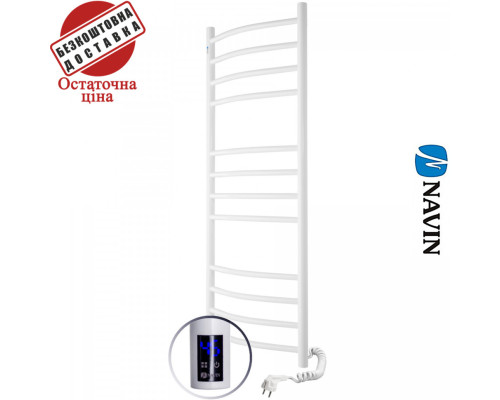Полотенцесушитель Электро Navin Камелия 48*120 Sensor, таймер, Белый, Правый (углеродистая сталь) Украина