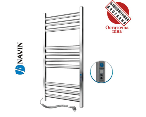 Сушка для рушників Електро Navin Ellipse 50*100 Sensor, таймер Україна Лівий (нерж.сталь)