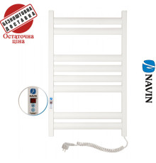 Сушка для рушників Електро Navin Ellipse 50*80 Sensor, таймер Білий, Правий (вуглецева сталь)