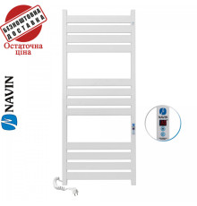 Сушка для рушників Електро Navin Largo 50*120 Sensor, таймер Білий, Лівий (вуглецева сталь) Україна