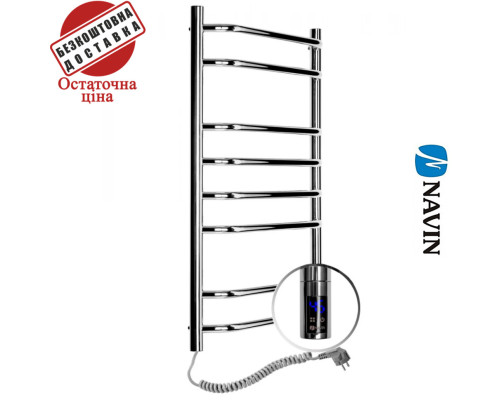 Сушка для рушників Електро Navin Блюз 48*80 Sensor, таймер, Україна Лівий (нерж.сталь)