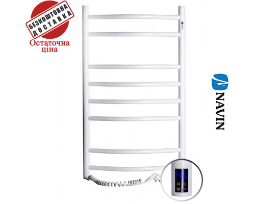 Сушка для рушників Електро Navin Камелія 48*80 Sensor, таймер Білий Лівий (вуглецева сталь) Україна
