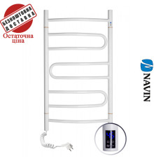 Сушка для рушників Електро Navin Пірует 48*80 Sensor таймер, поворотний Білий, Лівий (вуглецева сталь) Україна