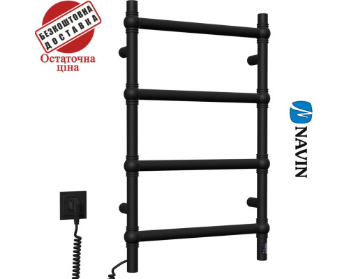 Сушка для рушників Електро Navin Retro 50*80 Sensor, таймер Лівий Чорний муар (нерж.сталь) Україна