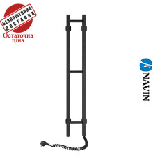 Сушка для рушників Електро Navin Силует Квадро 16*100 чорний муар Правий (вуглецева сталь) Україна