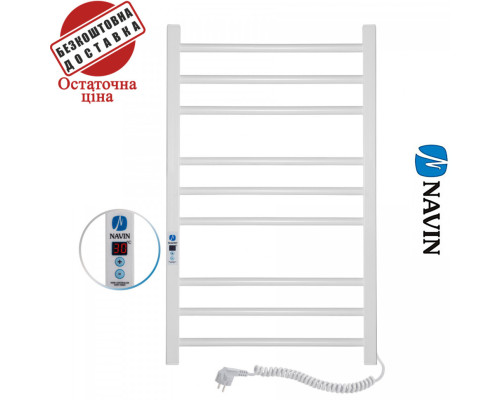 Полотенцесушитель Электро Navin Классик Квадро 50*80 Sensor, таймер Белый, Правый (углеродистая сталь) Украина