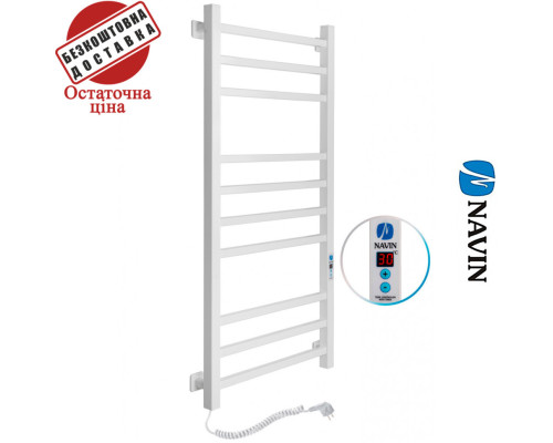 Сушка для рушників Електро Navin Loft 50*100 Sensor, таймер Білий, Лівий (вуглецева сталь) Україна