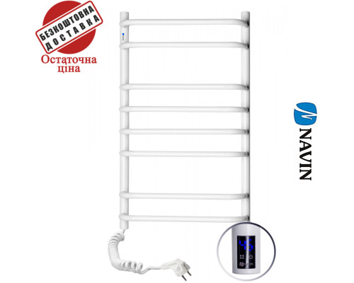 Сушка для рушників Електро Navin Симфонія 48*80 Sensor таймер, Білий, Лівий (вуглецева сталь) Україна
