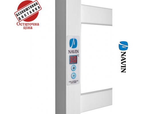 Сушка для рушників Електро Navin Класик Квадро 50*100 Sensor, таймер Білий, Правий (вуглецева сталь) Україна