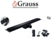Душовий трап з нержавіючої сталі SUS304 FD08-70x600-GLASS BLACK (Чорний), Grauss Чехія