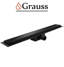 Душевой трап из нержавеющей стали SUS304 FD08-70x600-GLASS BLACK (Черный), Grauss Чехия