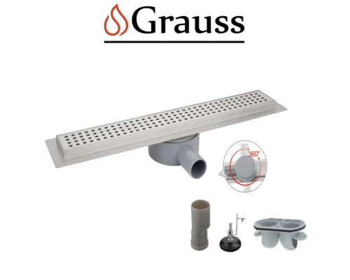 Душовий трап з нержавіючої сталі SUS304 FD02-70x800, Grauss Чехія